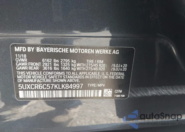 5UXCR6C57KLK84997: 43729161