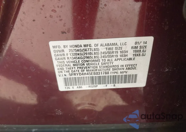 5FRYD4H45EB031788: 43729226