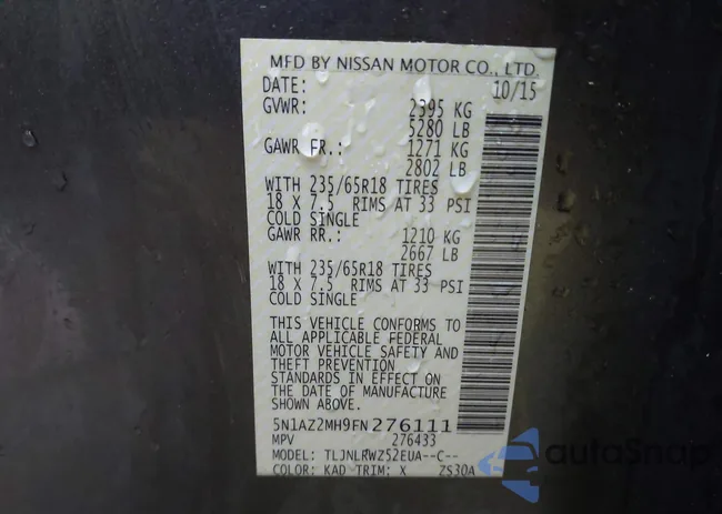 5N1AZ2MH9FN276111: 43729268