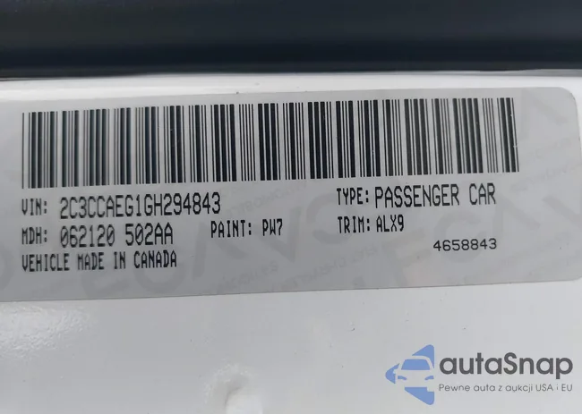 2C3CCAEG1GH294843: 43729435