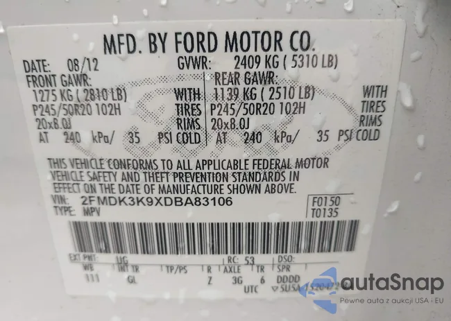 2FMDK3K9XDBA83106: 43729488