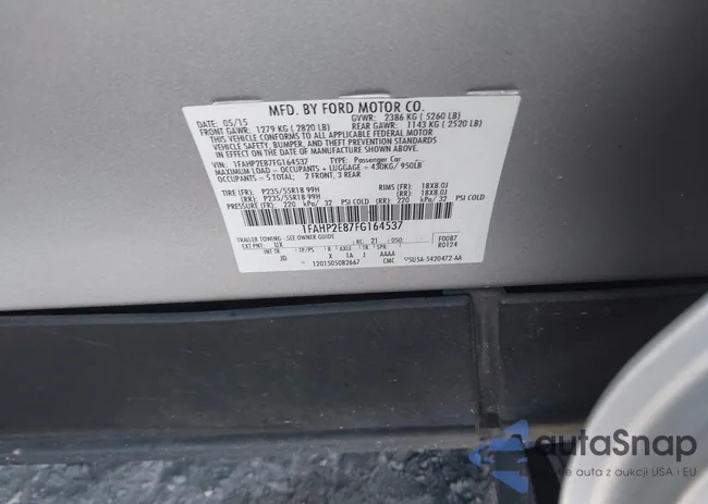 1FAHP2E87FG164537: 43729528