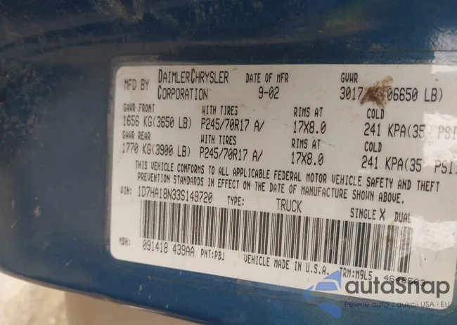 1D7HA18N33S149720: 43729541