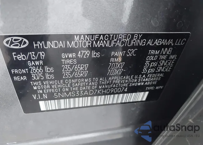 5NMS33AD7KH090074: 43728671