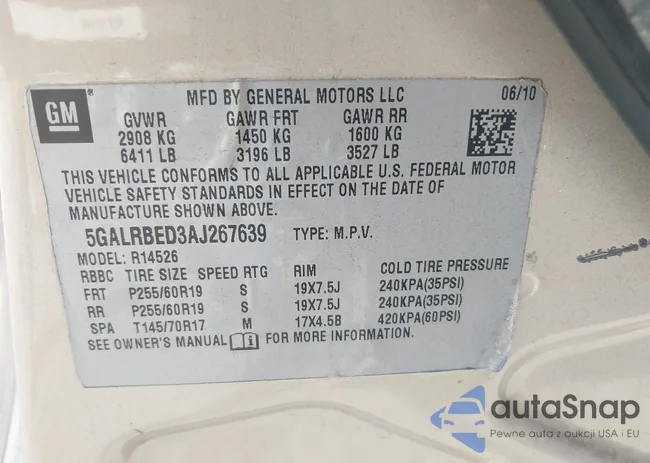 5GALRBED3AJ267639: 43728740