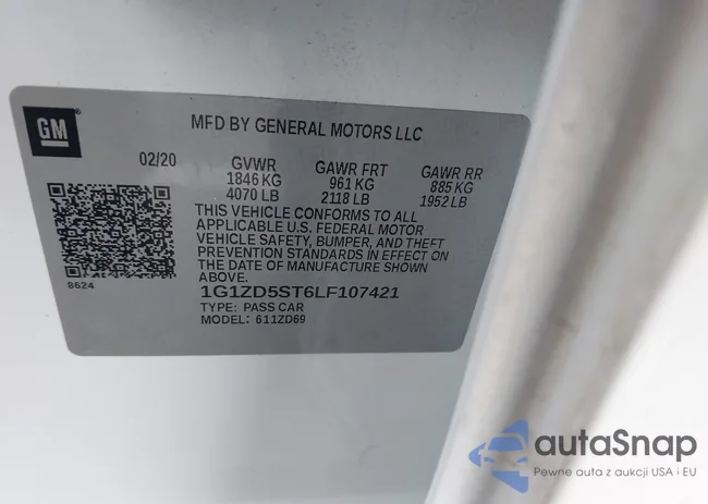 1G1ZD5ST6LF107421: 43728791