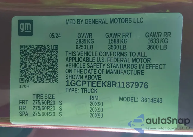 1GCPTEEK8R1187976: 43728891