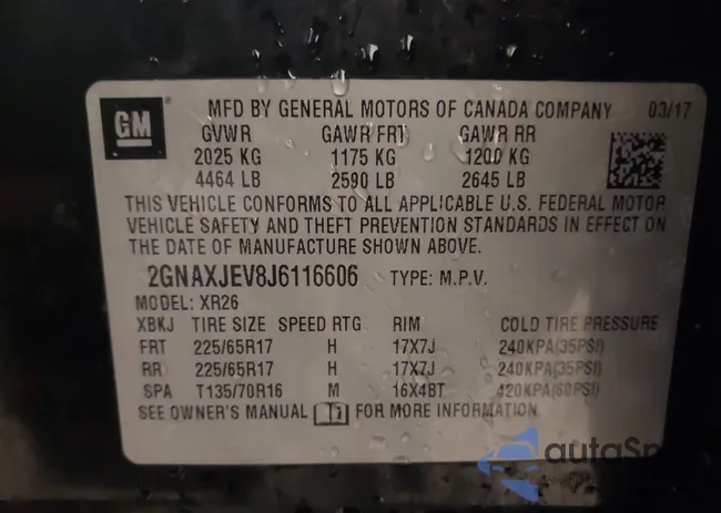 2GNAXJEV8J6116606: 43730136