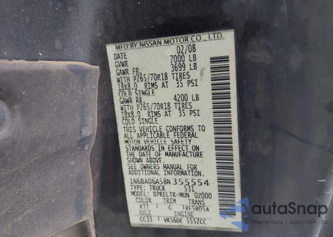 1N6BA06A58N355554: 43730137