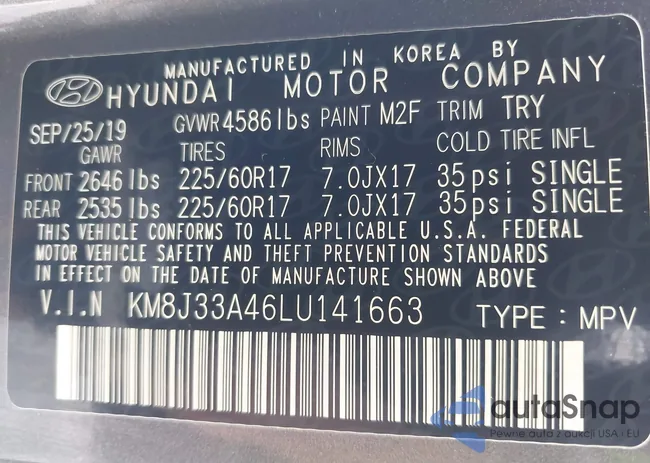 KM8J33A46LU141663: 43730199