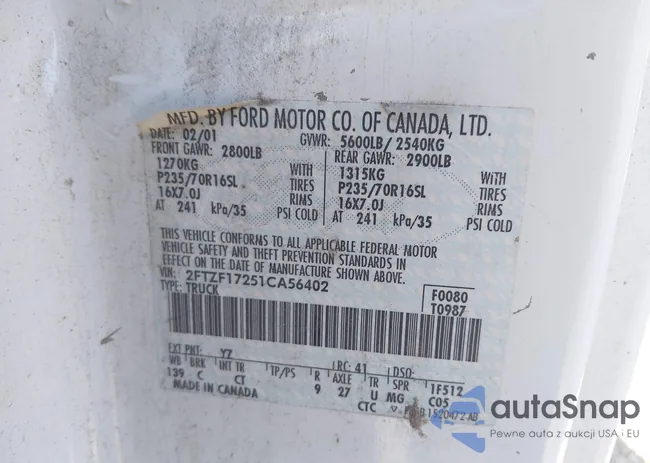 2FTZF17251CA56402: 43730451