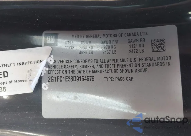 2G1FC1E38D9164675: 43730575