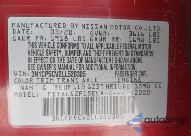 3N1CP5CV2LL520305: 43729689