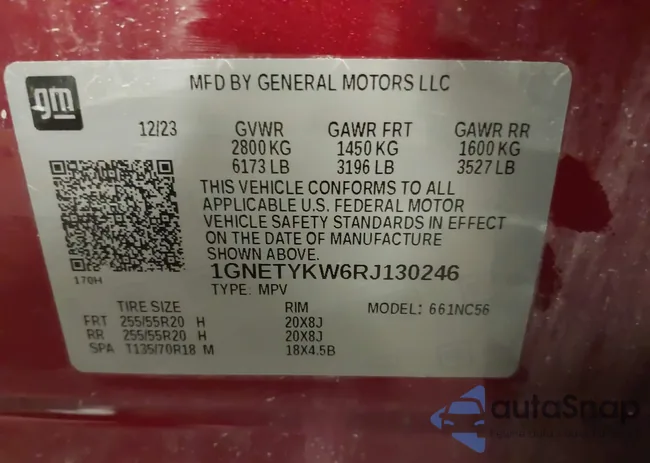 1GNETYKW6RJ130246: 43729733