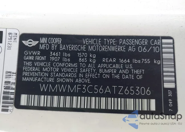 WMWMF3C56ATZ65306: 43729841