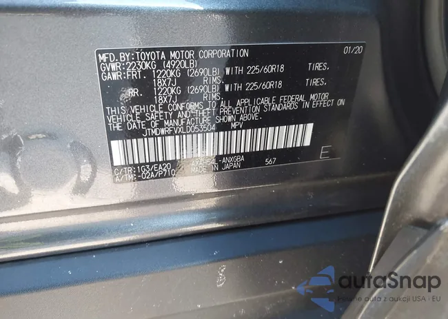 JTMDWRFVXLD053504: 43731126