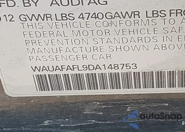 WAUAFAFL9DA148753: 43731360