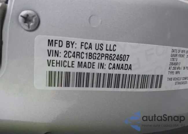 2C4RC1BG2PR624607: 43731422