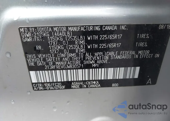 2T3RFREV0JW830571: 43731441