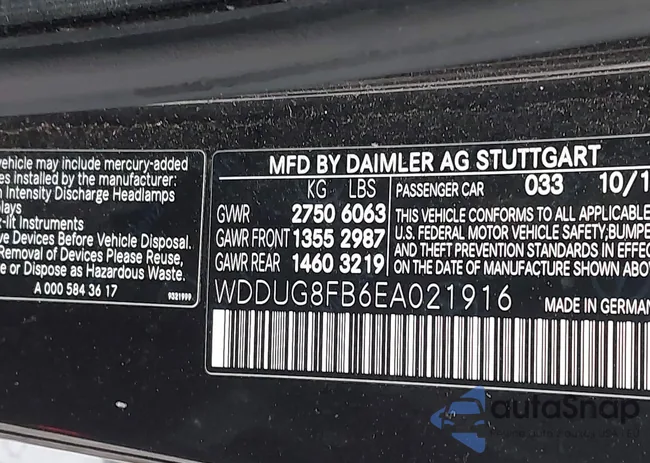 WDDUG8FB6EA021916: 43731449