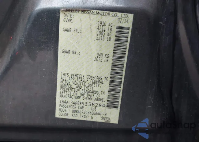 1N4AL3AP8EN356284: 43731607