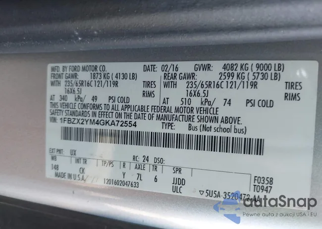 1FBZX2YM4GKA72554: 43731611