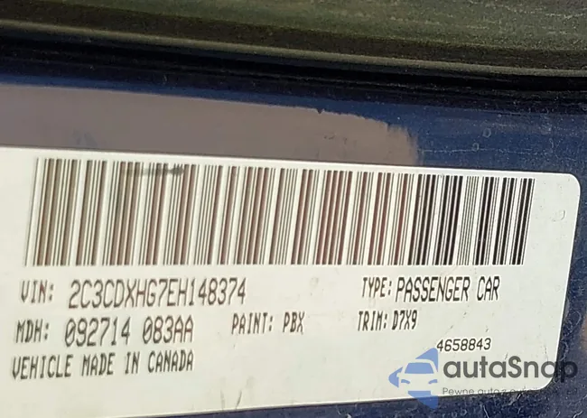 2C3CDXHG7EH148374: 43730742