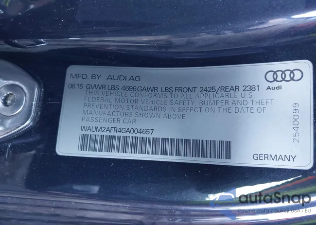 WAUM2AFR4GA004657: 43730853