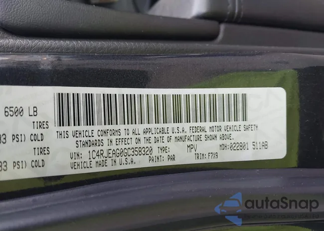 1C4RJEAG0GC358320: 43730903