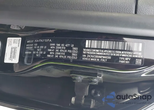 ZACNJCBB9MPM49399: 43732357