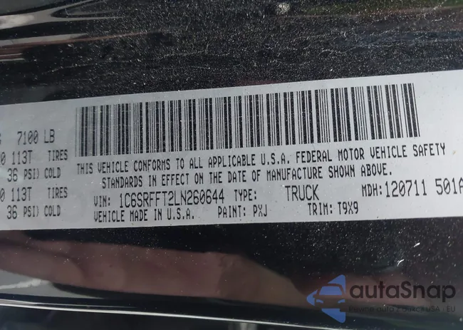 1C6SRFFT2LN260644: 43732426