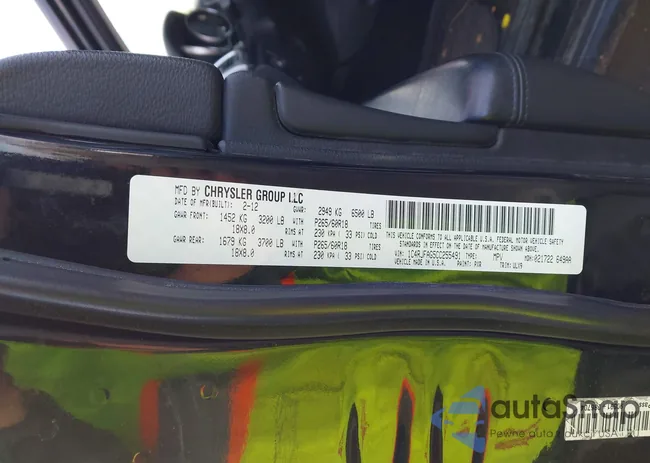 1C4RJFAG5CC255491: 43732492