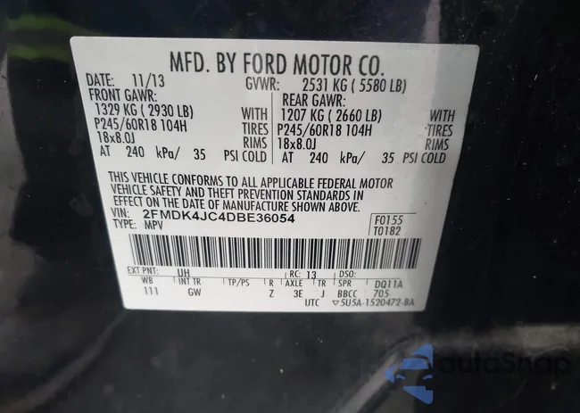 2FMDK4JC4DBE36054: 43731966