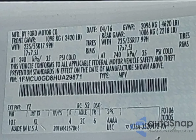 1FMCU0GD8HUA29871: 43731973