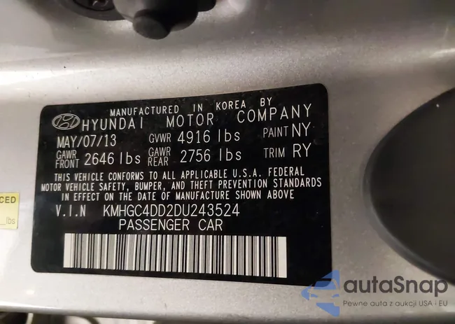 KMHGC4DD2DU243524: 43731984