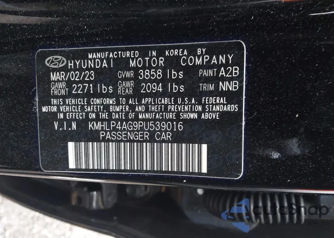 KMHLP4AG9PU539016: 43733041