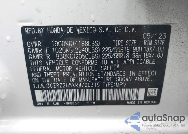 3CZRZ2H5XRM700315: 43733055