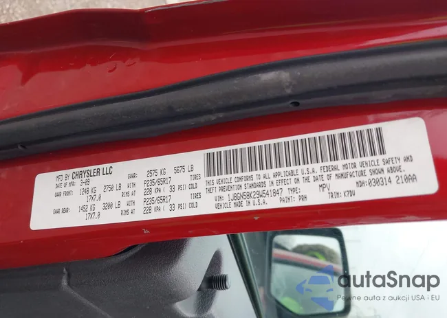 1J8GN58K29W541847: 43733187