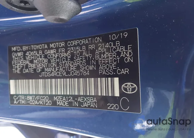 JTDS4RCE9LJ045784: 43733211