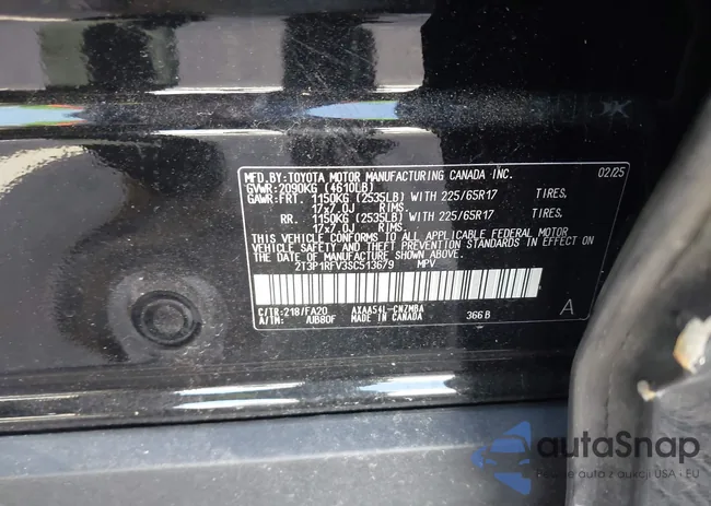 2T3P1RFV3SC513679: 43733255