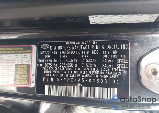 5XYPG4A5XKG603191: 43733369