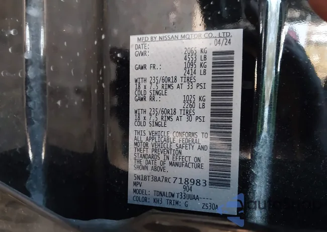 5N1BT3BA7RC718983: 43733474