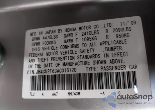 JH4CU2F63AC016720: 43733640