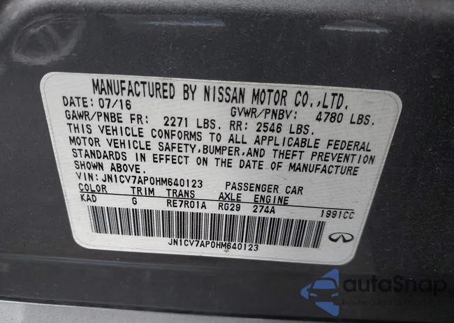 JN1CV7AP0HM640123: 43732823