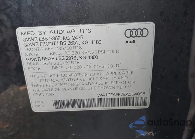 WA1CFAFP7EA064098: 43732863