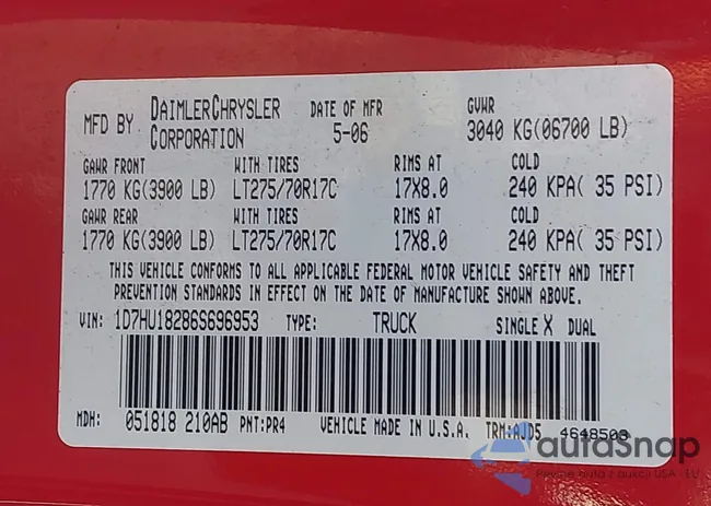 1D7HU18286S696953: 43734076