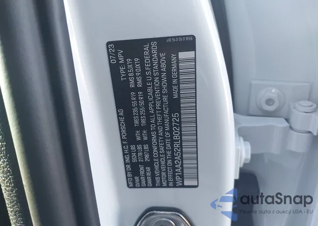 WP1AA2A52RLB02725: 43734366