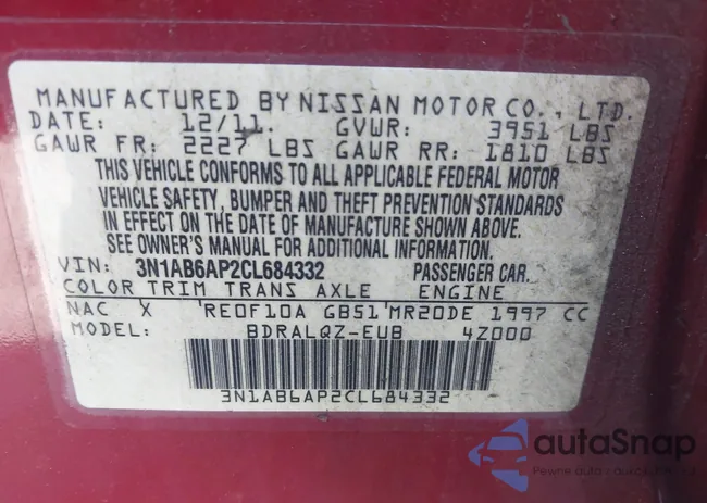 3N1AB6AP2CL684332: 43734420