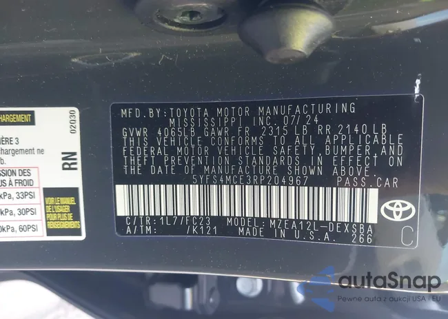 5YFS4MCE3RP204967: 43734446