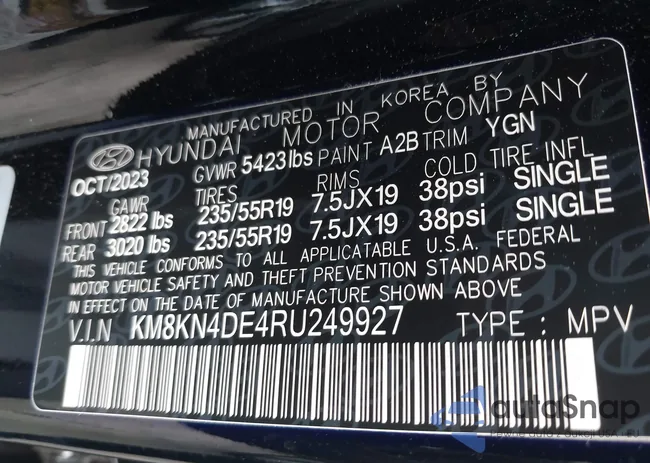 KM8KN4DE4RU249927: 43734576